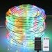 LED Rope Lights Outdoor, 1/5" Diameter 72ft 200 LEDs Christmas Lights 8 Modes with Timer Remote IP65 Waterproof Dimmable Rope Lights Plug in for Tree Patio Outdoor Xmas Garden Fence Roof Multi-color