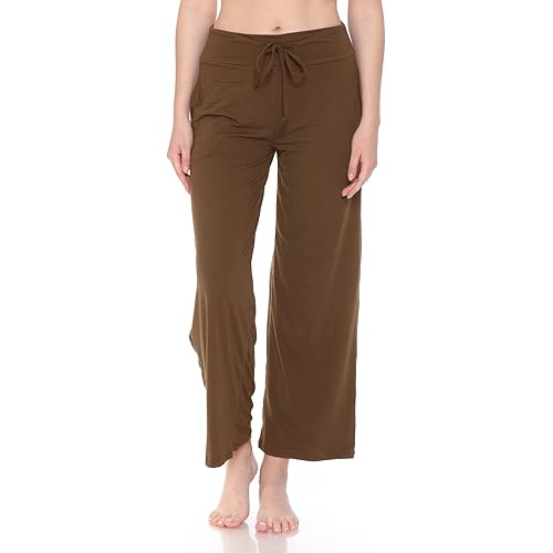 Leggings Depot Women's Fashion Pajama Pants with Pockets Comfy Drawstring Sleep Lounge Bottoms