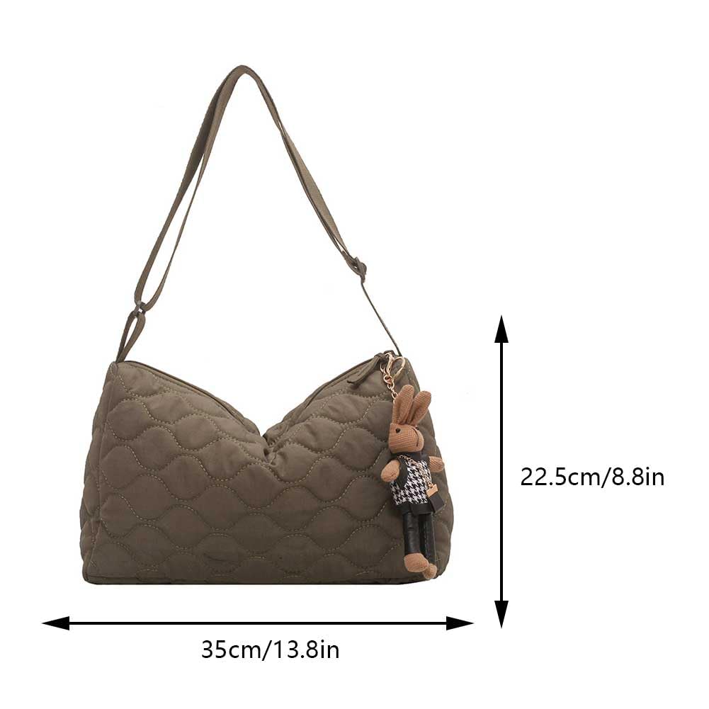 Wyściełana torba na ramię z regulowanym paskiem torba crossbody - diament