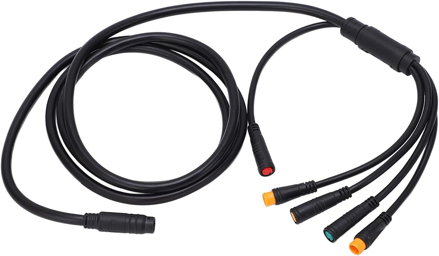 RiToEasysports Câble de Vélo électrique, 1 à 5 Connecteurs de Câble de Batterie au Lithium de Vélo Contrôleur Lampe Frein Affichage Accélérateur pour Vélo électrique