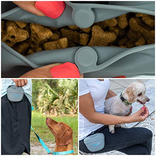 Pawpygo Dog Treat Pouch, Pet Training Food Dispenser With Waist Clip, Silicone Treat Pouch, Magnetic Closure, Bpa Free, Fits 50 Small Treats #TOP4