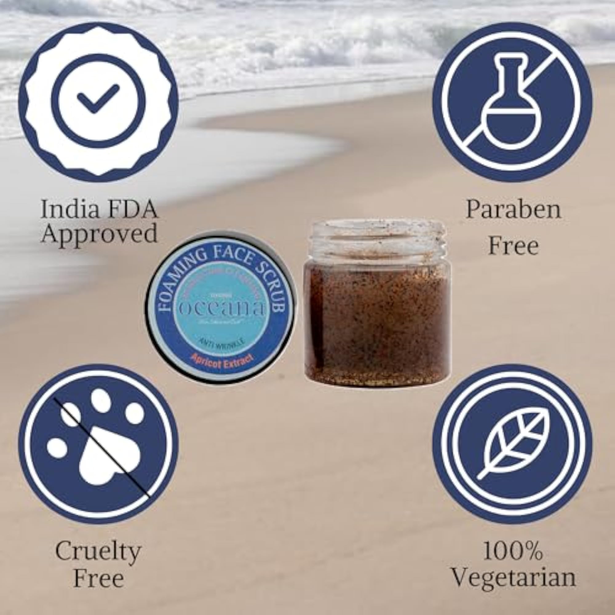 Foaming Scrub, Exfoliating Cleansing Scrub, 35g