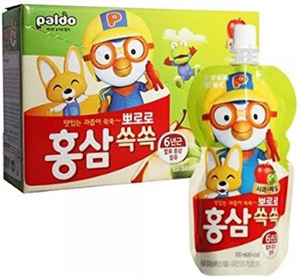 Korean Paldo Kids Red Ginseng Fruit Drink Gift Set (10 Pouches) (Apple & Plum)