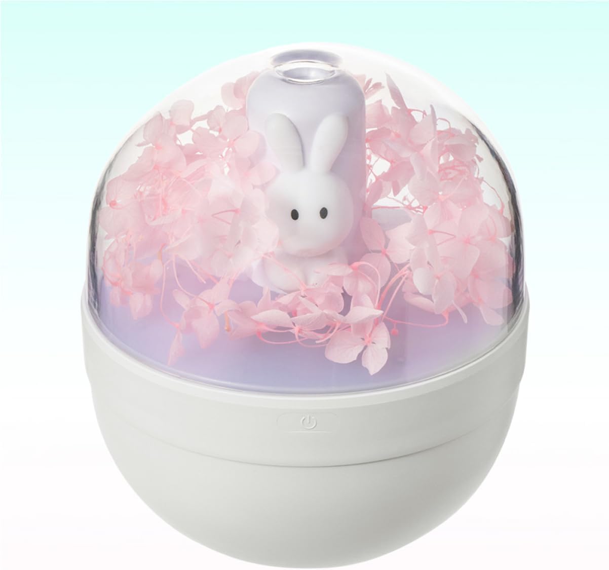DOITOOL LED Humidifier Diffuser Preserved Flower Rabbit Rechargeable Quiet Night Light Suitable for Home Office Spa