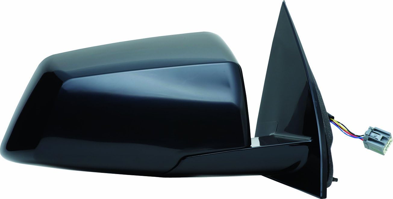 Fit System Driver Side Mirror for Chevrolet Traverse, GMC Acadia, Saturn Outlook, w/Out Turn Signal, Textured Black, Foldaway, Power