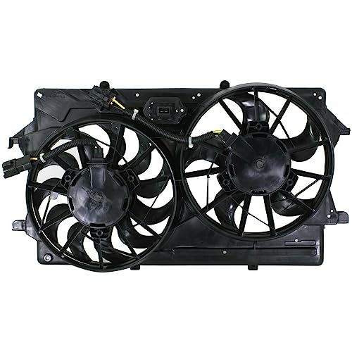 GMLFO Dual Engine Radiator Cooling Fan Assembly 4Cyl for Ford for Focus 2.0L 2003-2004 620147 14465996 LZY0352