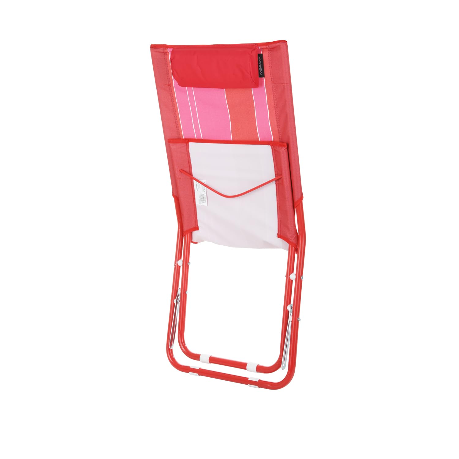 KASANOVA Plage pliante rouge avec appui-tête