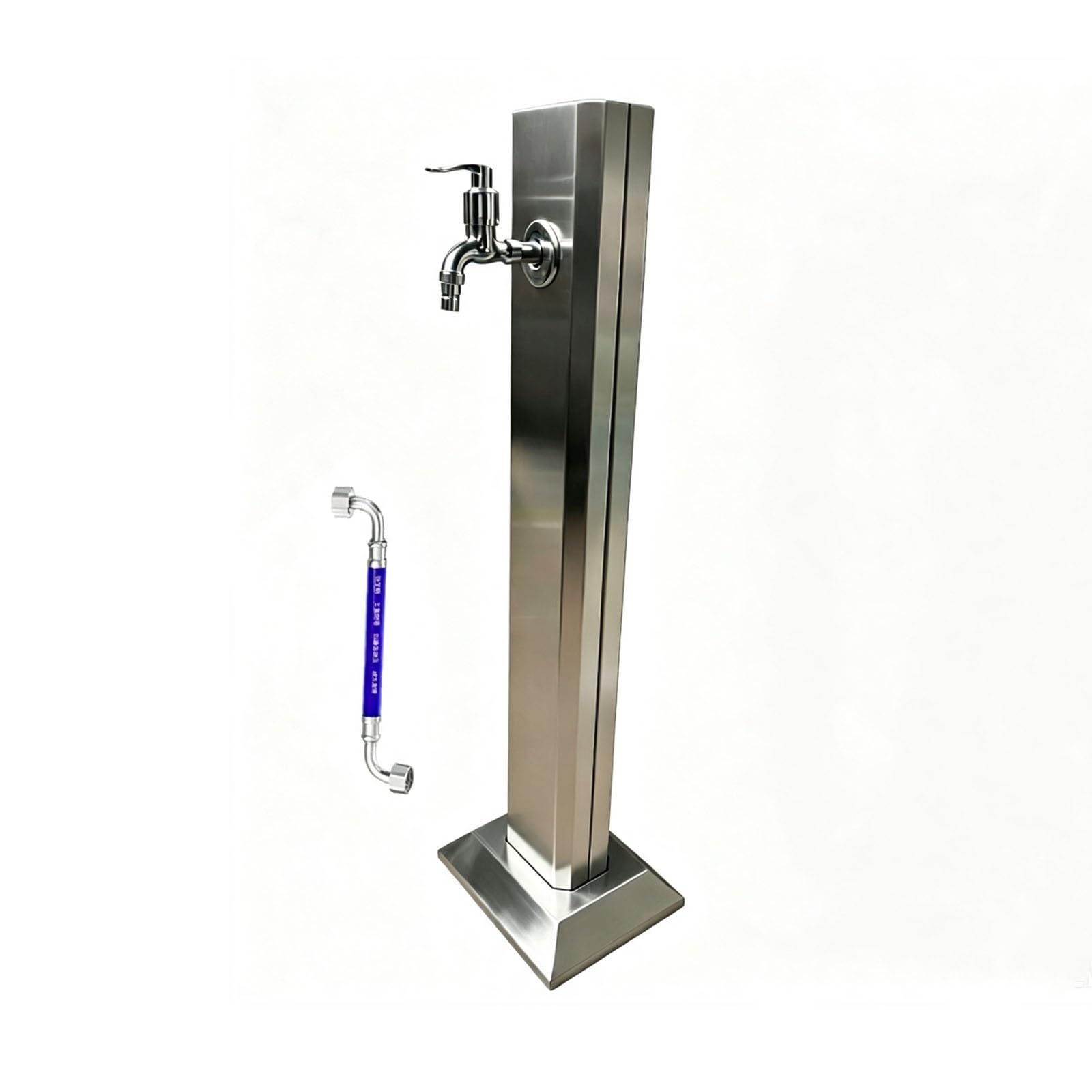 Columna de agua para jardín, Fuente de exterior en acero inoxidable 304 | Grifo de pie para jardín, Dispensador de agua vertical para riego y limpieza