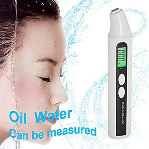 Zinnor Portable Skin Facial Moisture Analyzer Digital Monitor Tester Face Skin Sensor Tester Oil Detector Skin Care Tool