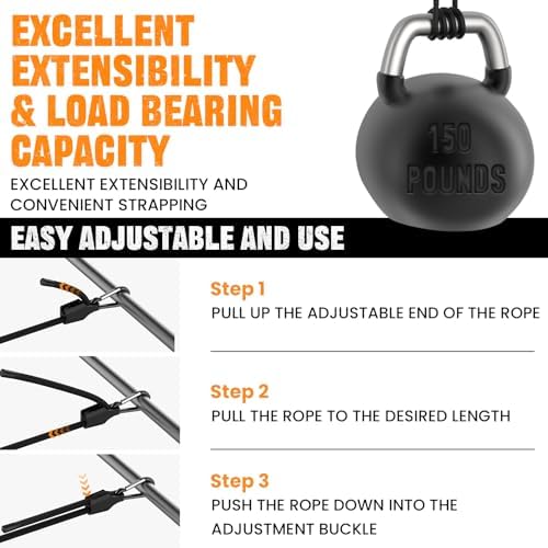 Adjustable Bungee Cords with Hooks 12 Inch Long Superior Latex Heavy Duty Elastic Straps for Outdoor Tent, Luggage Rack, Camping, Cargo, Bike, Transporting, Storage [2PCS, Easy to Adjust 8" - 18"] - 5