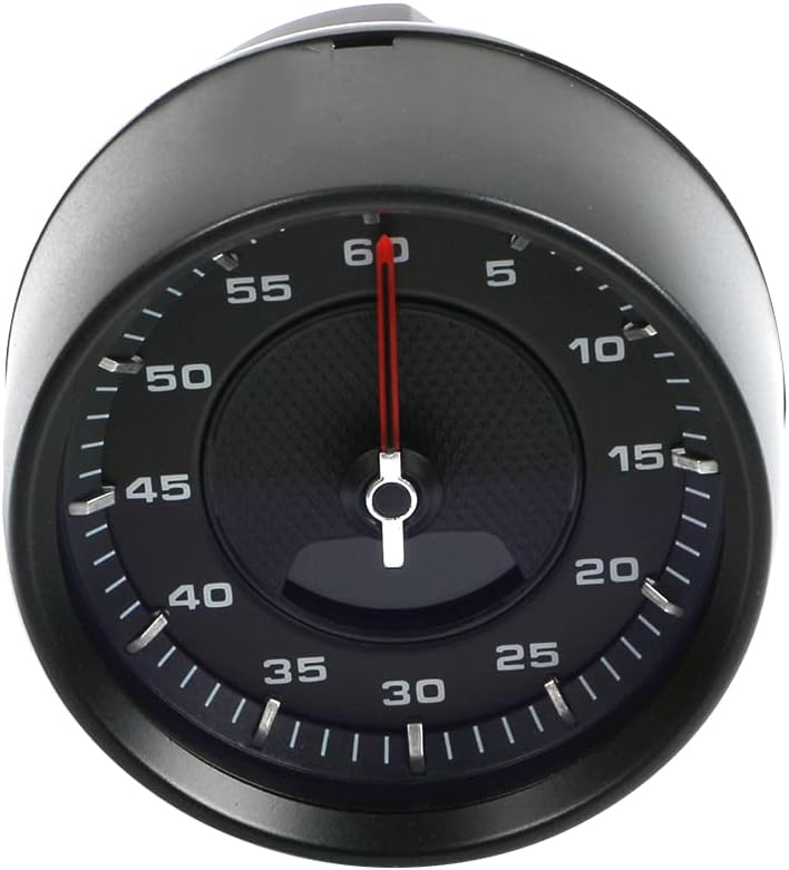 Car Dashboard Clock Panel Bezel,ABS Car Dashboard Panel Cover Trim with Red Stopwatch Fit for PorschePanamera 2017-2021,Black
