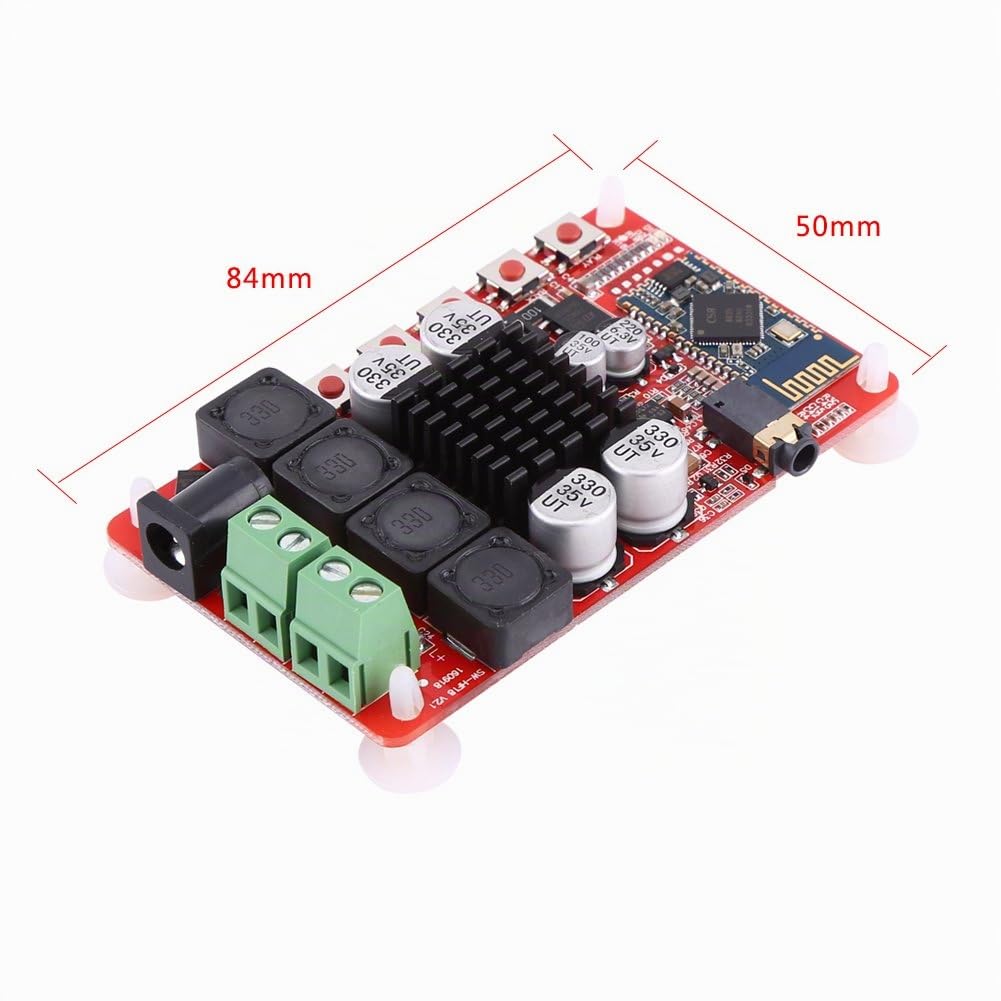 TDA7492 Carte Ampli Bluetooth 50W + 50W Récepteur Audio Carte d'amplificateur de Puissance Numérique Intégrée CSR8635 Bluetooth V4.0 AMP Stéréo
