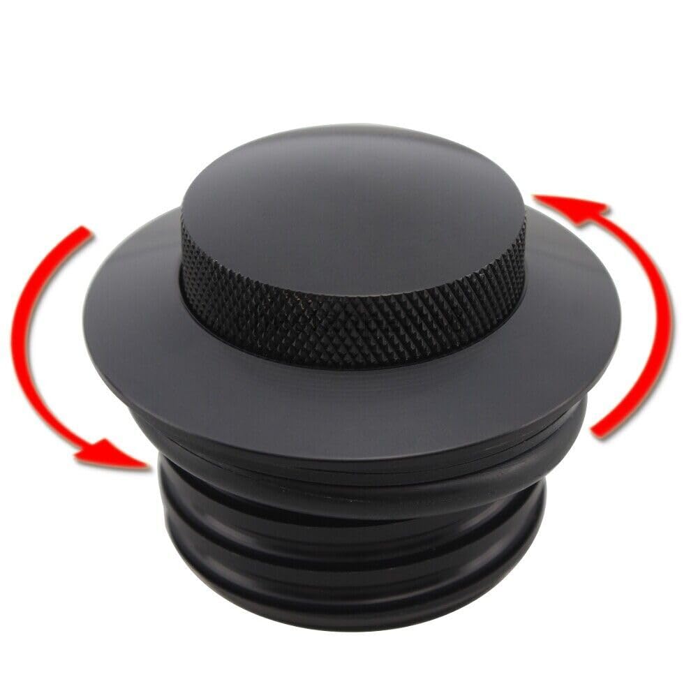 Serbatoio Carburante Pop Up Flush Cap Nero per Harley Softail Dyna Sportster 883 1200