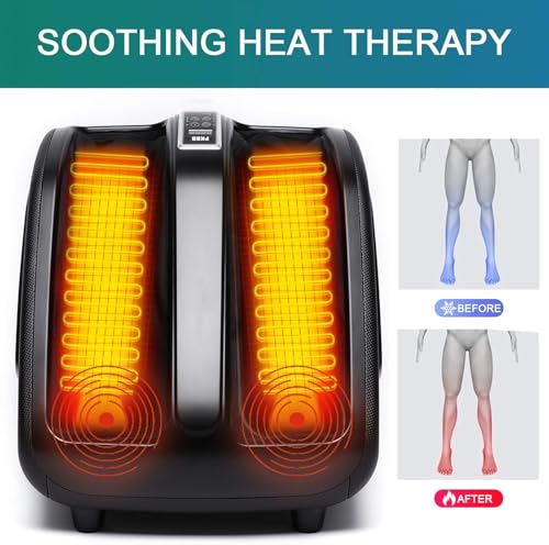 Image of Apollon Smart Lite KC16 Leg, foot, Ankle, & Calf Massager, For Pain Relief Heating Therapy With 3 Levels of Intensity, Multiple Massage Combination, 3 Auto Programs, 3 Level Speed, Auto timer control, With 360 full Wrap Airbags & Rollers Massage