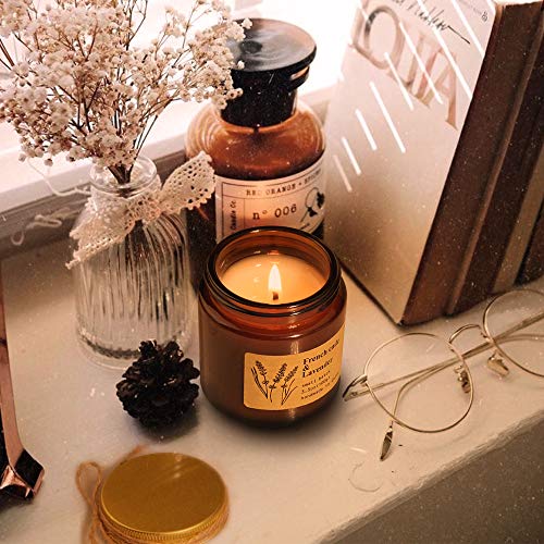 TOFU Scented Candles, Aromatherapy Candles, Hand Poured and Long Burning Vintage Jar Soy Candles, Organic Soy Wax Candles with Essential Oil for Stress Relief Relaxation, Gifts for Women