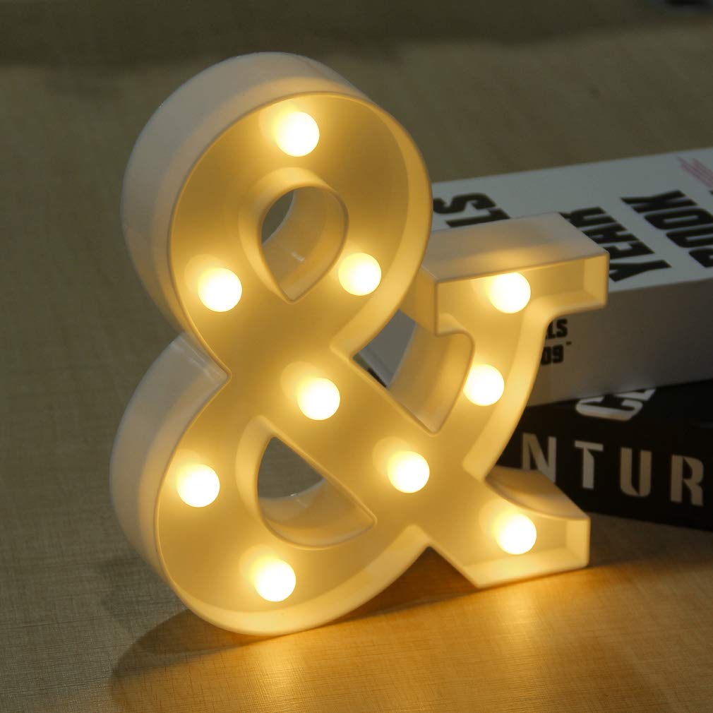 Amazon.co.jp: WHATOOK Ampersand Symbolマーキーライト リモート
