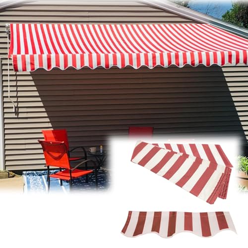 Tissu de remplacement pour auvent de patio rétractable imperméable et résistant