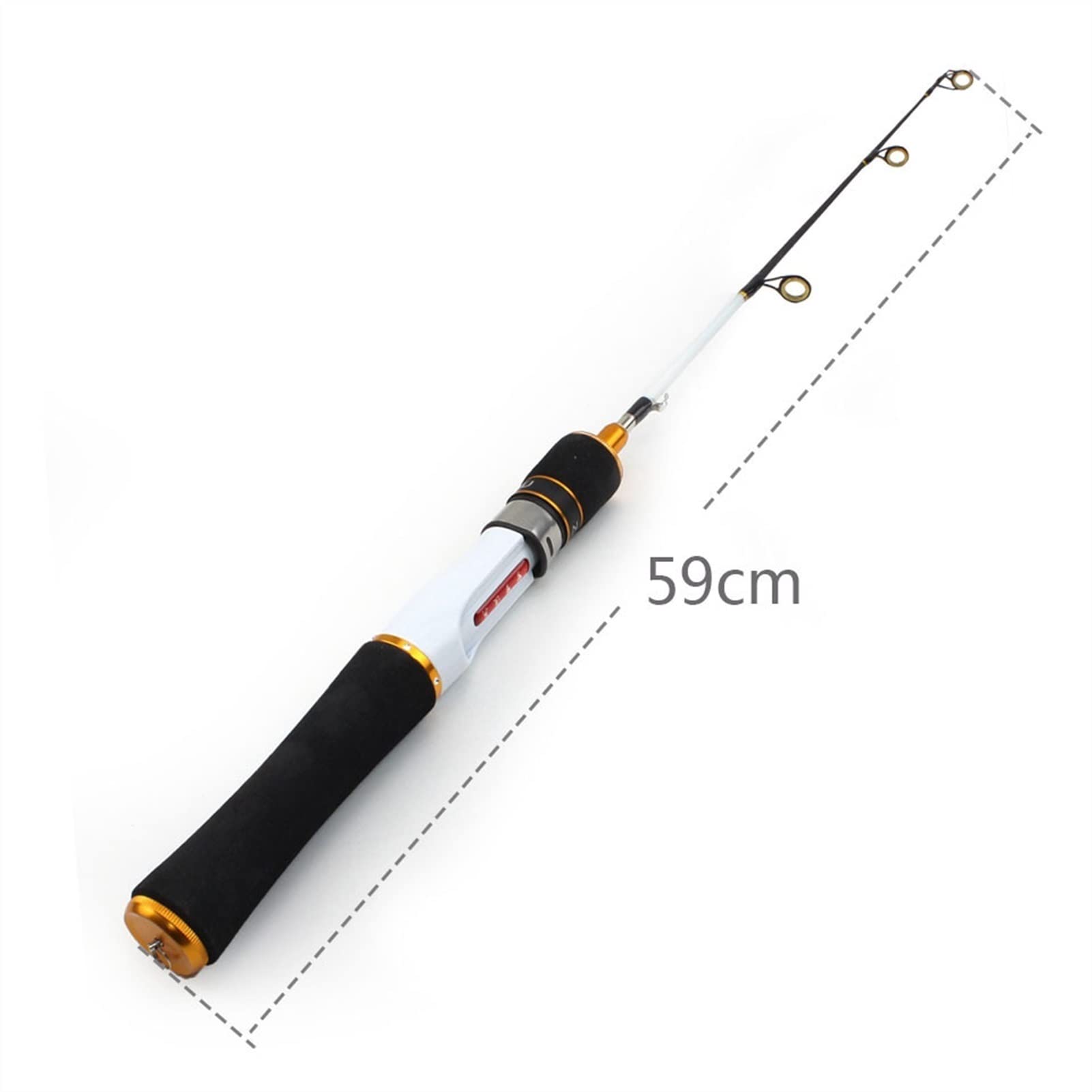 Telescopic Fishing Rod Combos Ice Fishing Rod Carbon Rod Valve Boat Pole Ice Fishing Rod Fishing Tackle Set High Visibility Ice Fishing Rod Portable Fishing Rods Outdoor Fishing Poles (One Color