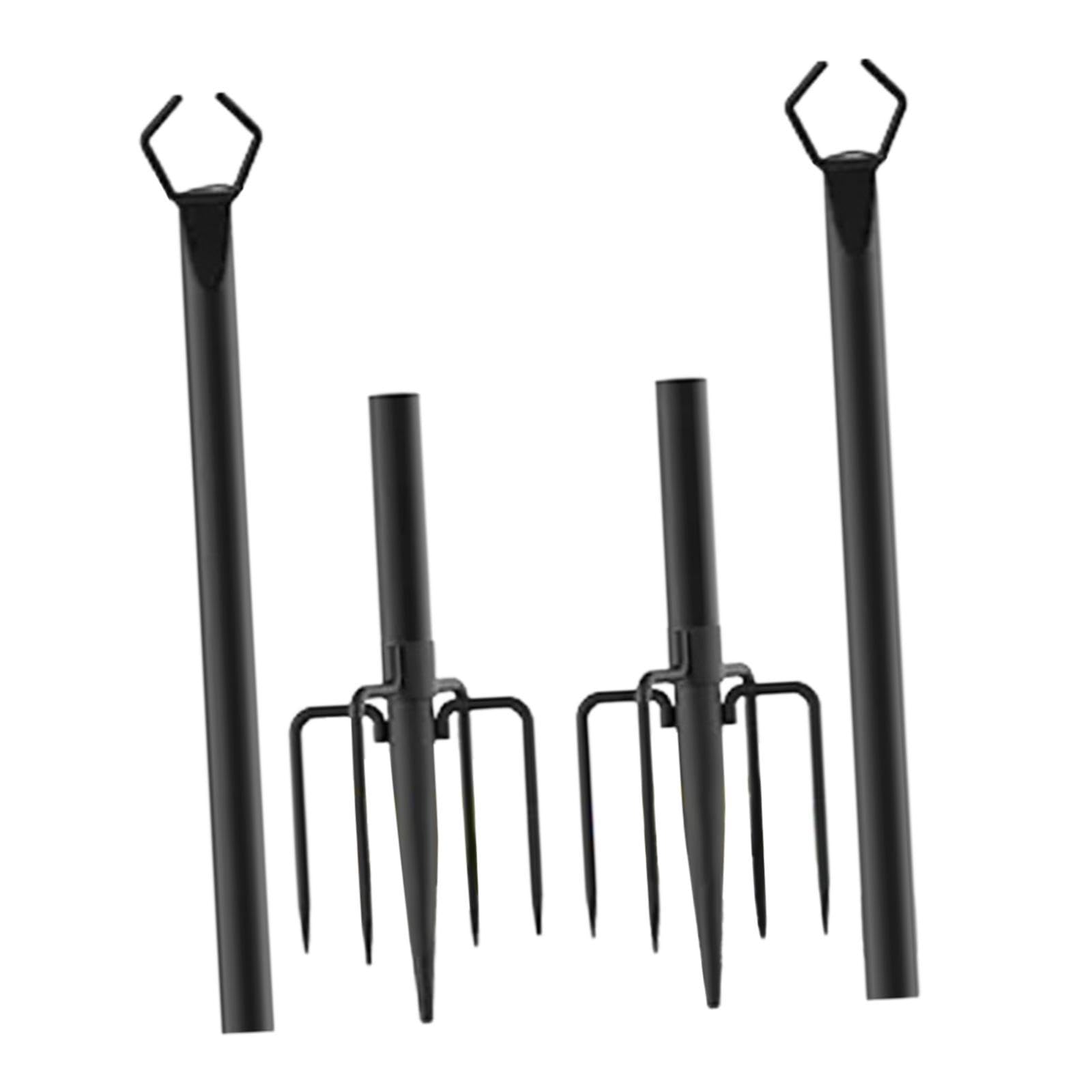 Lot de 2 Poteaux D'éclairage Suspendus en Métal, Accessoires D'éclairage, Installation Facile, Poteaux D'éclairage Extérieur de 3 M (10 Pi
