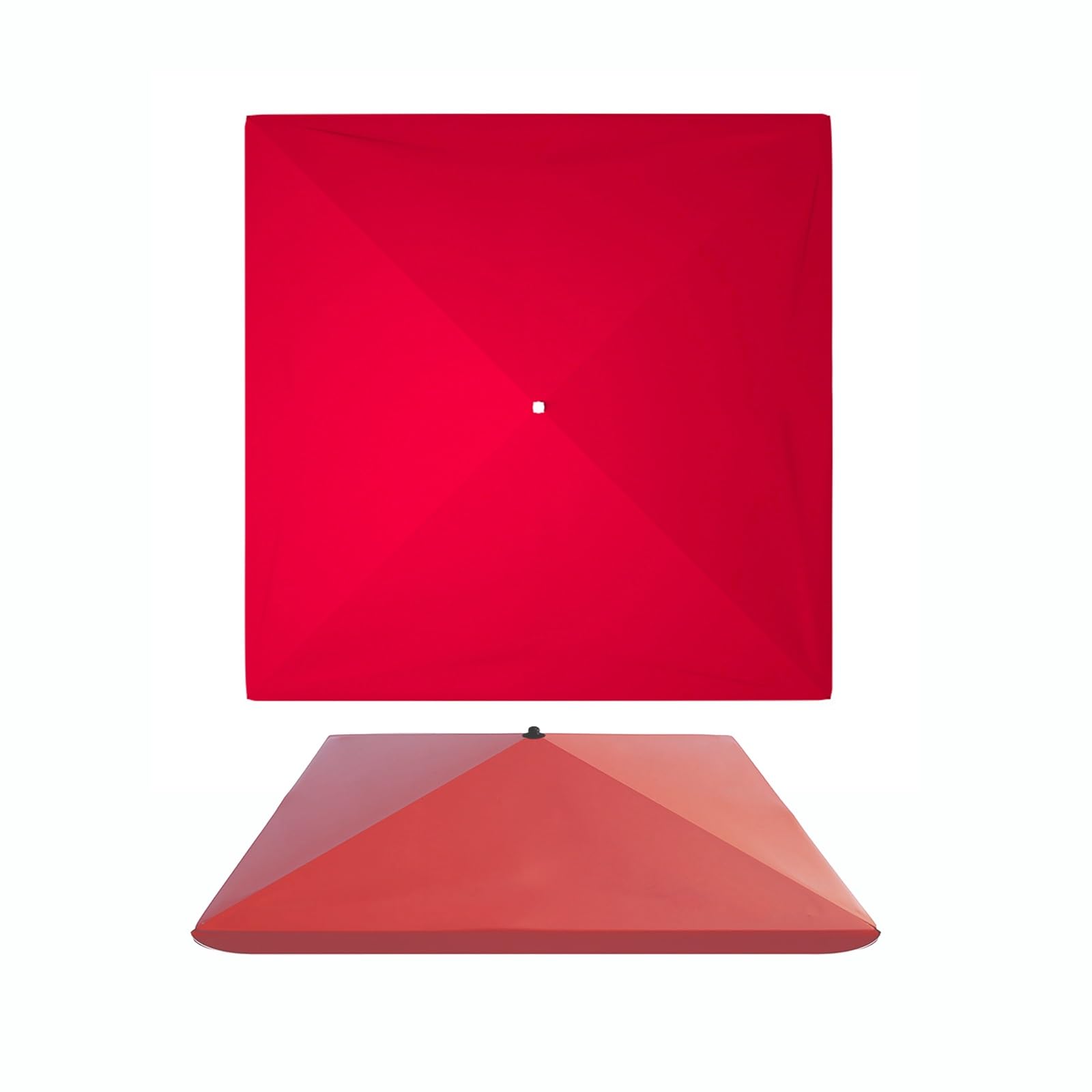 Umbrella Canopy Replacement 4 Arms, Rectangle Patio Umbrella Replacement Cloth, Replacement Parasol Garden Patio Umbrella Fabric, UV-Resistant/Washable 2.0x2.0m 2,2x1,8m 2,5x2,5m 2,8x2,2m 3,2x2,5m(Red