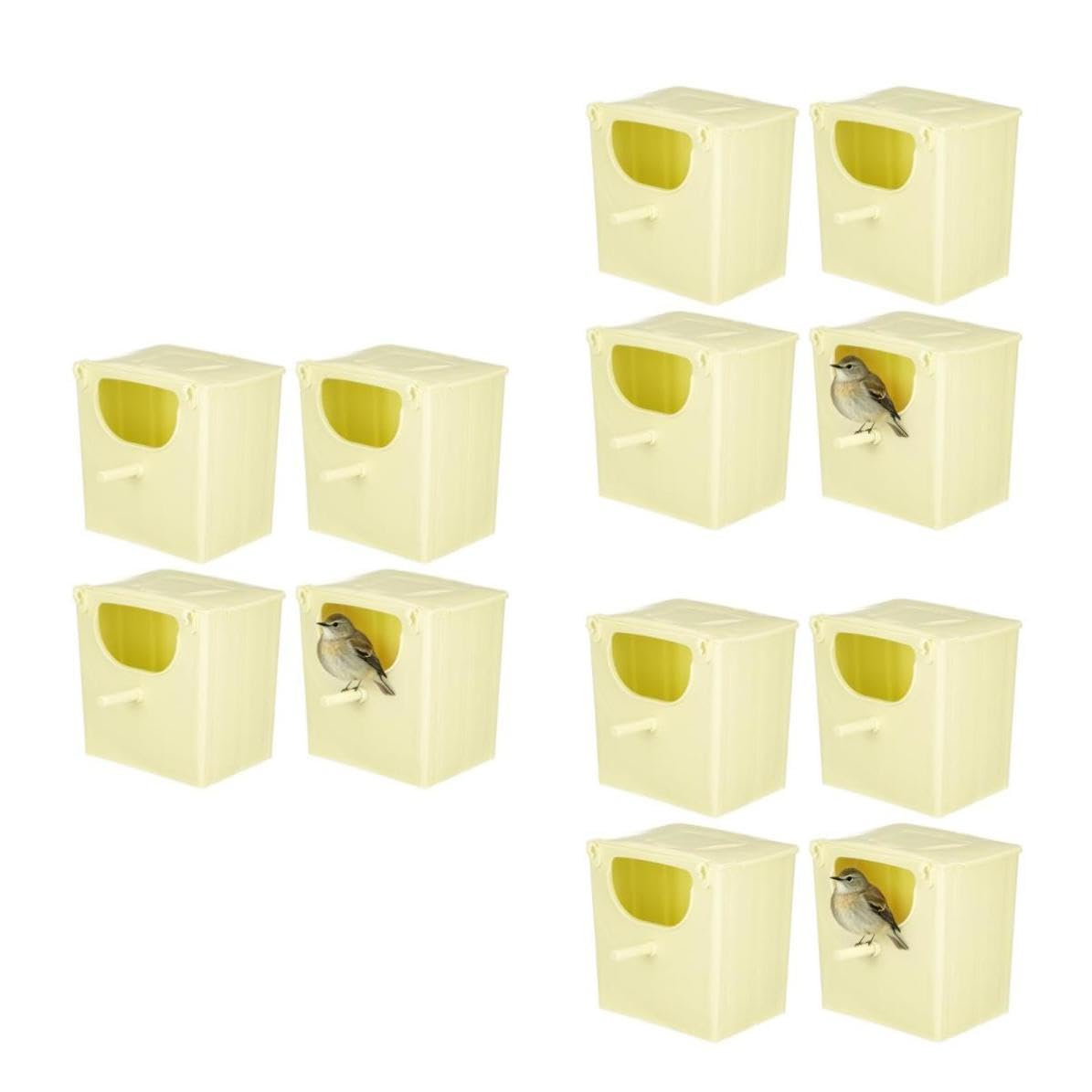 IMIKEYA 12 Piezas Caja Colgante para Pájaros de Plástico para Cría de