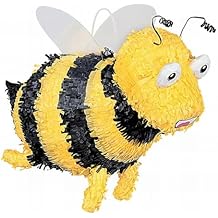 Bumble Bee Pinata Yellow & Black Paper - 15" x 9.5" 1 Pc - Adorable Party Decoration - Perfect for Kids Birthdays & Celebrations