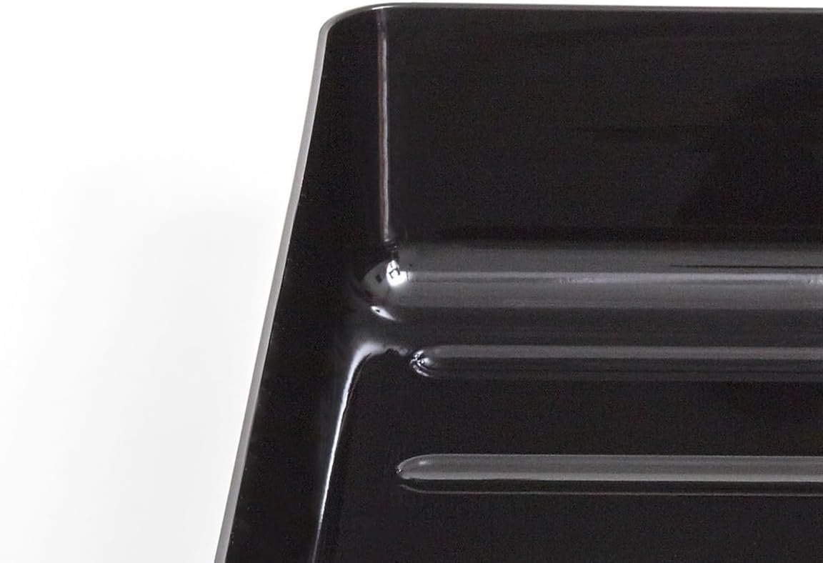 TRU RED Front‑Load Stackable Letter Tray, Plastic, Black, 4/Carton – Desktop File Organizer for Office Paper & Documents