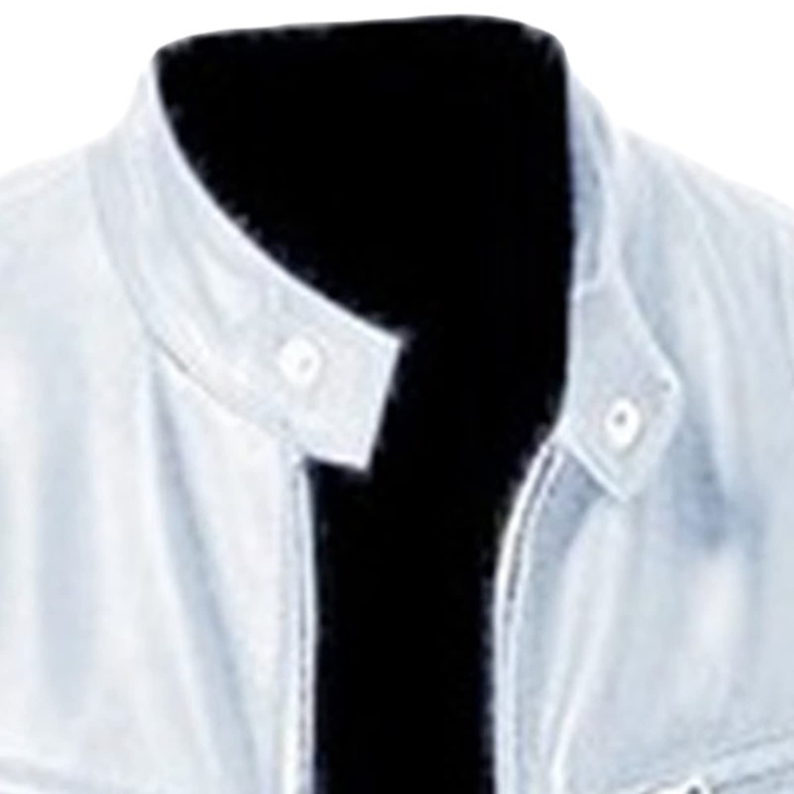 Maiyifu-GJ Men's Faux Leather Biker Jacket Vintage Motorcycle Jacket Outerwear Retro Stand Collar PU Leather Slim Fit Coat (White,Small)