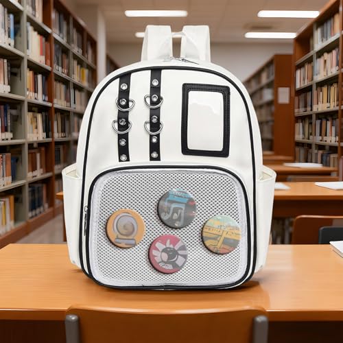 Sac à dos avec affichage de badges anti-perte pochette rangement PU