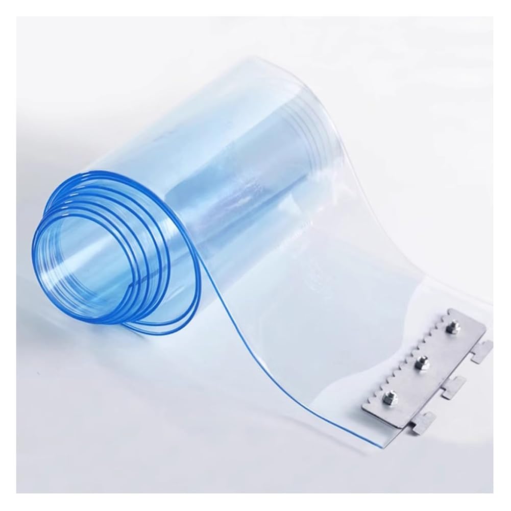Rideau de Porte en Plastique Commercial, kit de 1 Rideau à lanières - PVC imperméable et Isolant de 1,5 mm d'épaisseur - Convient aux espaces résidentiels, Chambres Froides et entrepôts (19,