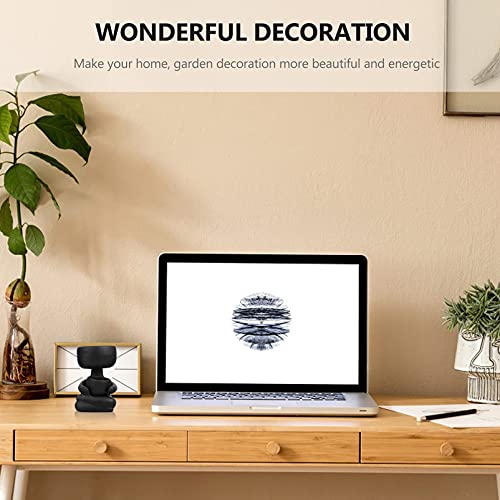 2Pcs Ceramic Plant Pot Human Shaped Statue Modern Artwork Double Hand Sculpture Planter Succulent Vase For Home Garden Decorations Assorted Color, 9.5X8Cm #TOP7