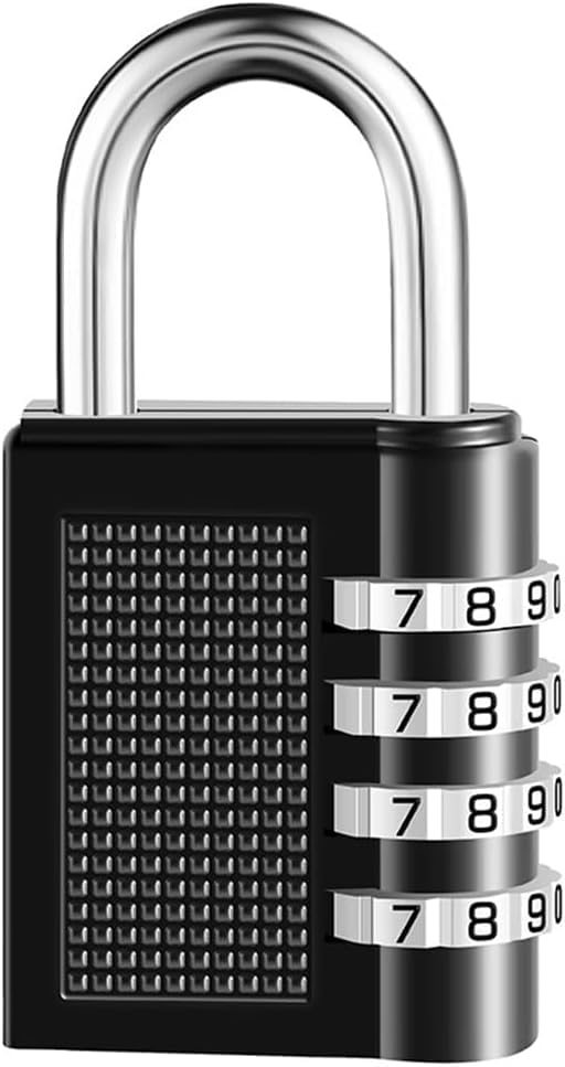HUDUX 4-Digit Combination Lock, Metal Number Padlock, Resettable PIN for Luggage, Travel Bag, Door, Tool Box, Multicolour-image-20