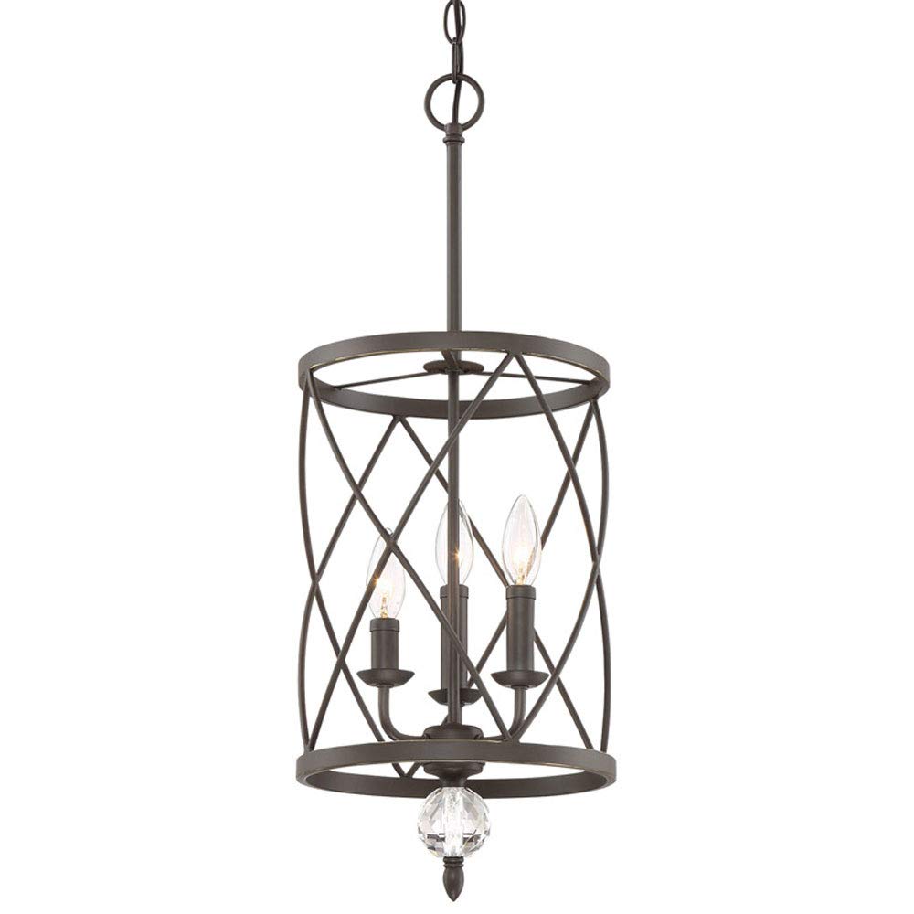 WEZXRLZNE Nordic Creative Personality Chandelier 3 Heads E12 Smooth Light Fixture Cylindrical Iron Cage Shape Residential Lamp Suitable for Bedroom, Living Room, Entrance Hall Ceiling Lighting(C)