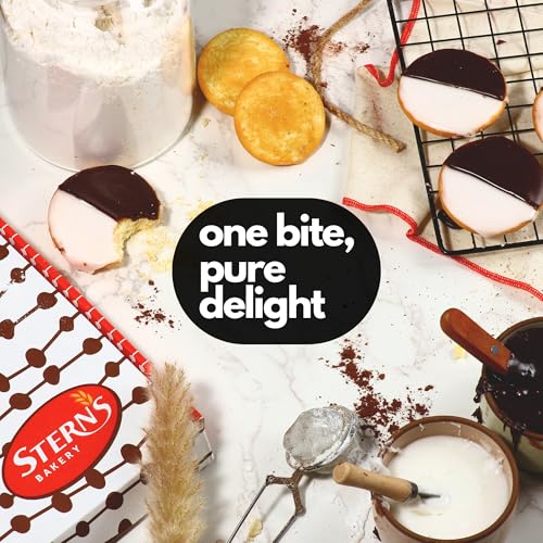 Black and White Cookies | 20 Gourmet Cookies Individually Wrapped | NY Style Black & White Cookies | Easter Food Gift Baskets | Snack Cakes | Kosher, Dairy & Nut Free | Stern’s Bakery - Image 5