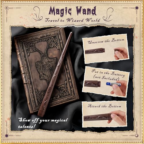Image of Homemory Floating Candle with Wand Remote, 12 Pcs Magical Candlesticks Witch Decors, Warm Yellow Flameless Taper Candles Battery Operated, LED Window Candle for Halloween Party Decor