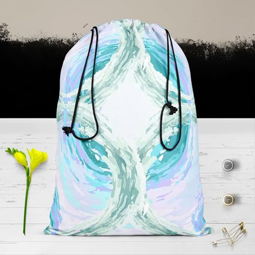 Image of ArtzFolio Fluffy Circles D4 | Reusable Sack Bag | Bag for Gym, Storage, Vegetable & Travel