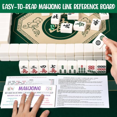 4 Pack Mahjong Line Reader con Reglas, Madera miniatura 2