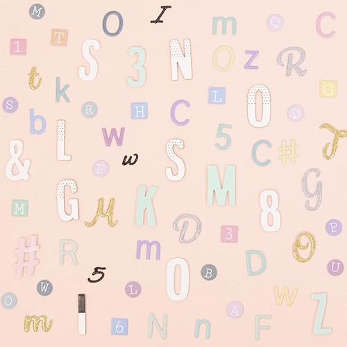 Miniatura 7 de Craftelier - Pegatinas de alfabeto hinchadas en mayúsculas y minúsculas, números y caracteres especiales  Incluye 203 piezas - Tamaño letra