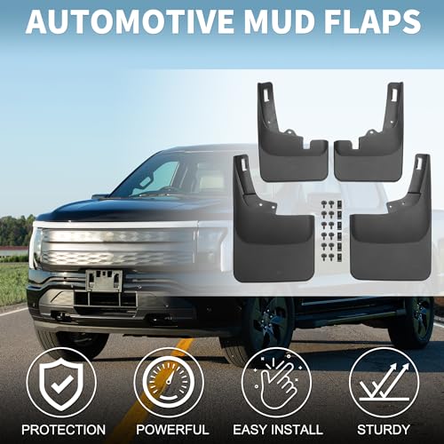 Image of Mud Flap Splash Guard for Ford F-150 2021-2024 Durable | Front & Rear Side Mudflaps with Mount Accessor 1 Set