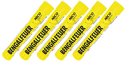 Nico 5 Stück Bengalfeuer gelb Jugendfeuerwerk Feuerwerk Bengalos