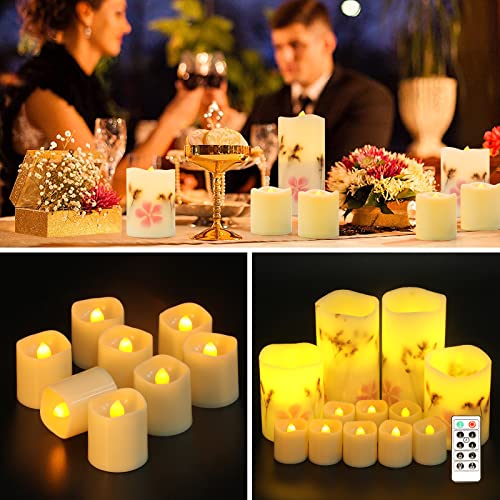 12 Pack Flameless Candles With Remote, Led Candle 2/4/6/8H Timers, Outdoor Indoor Remote Candles Battery Operated, Flickering Flameless Candles For Home Party Wedding Spring Room Decor - Set Of 12 #TOP1