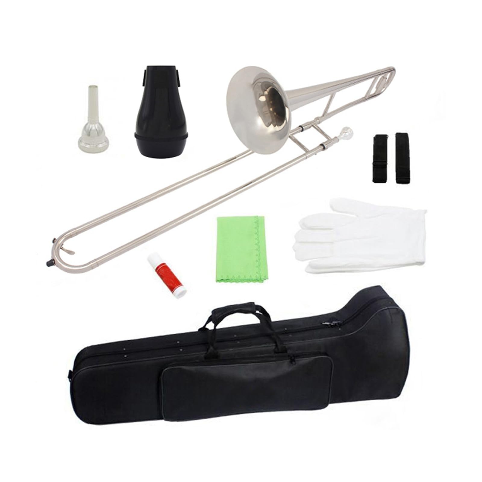 Puzon Puzon altowy B dur instrument dęty blaszany odpowiedni dla początkujących profesjonalistów(Silver)