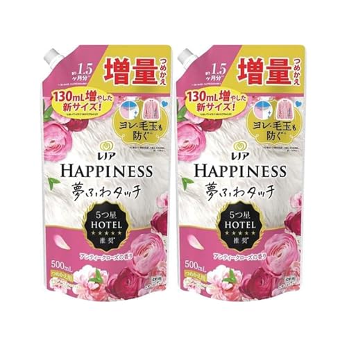 【まとめ買い】 レノアハピネス 夢ふわタッチ 華やかに香るアンティークローズの香り つめかえ用 増量サイズ P&G × 2個