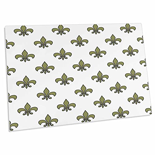 3dRose Desk Pad con diseño Fleur de Lys dorado