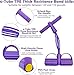 Multifunctional Pedal Resistance Band with Handle,6/8/10 Tubes for All Weights,Upgrade Heavy-Duty Stretch for Full Body Workouts. (Purple 6 Tubes)