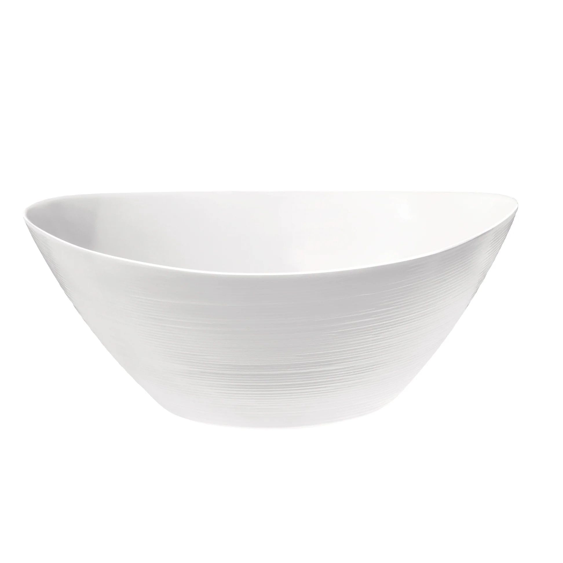Bormioli Rocco Prometeo 9.75" Opal Glass Salad Bowls, White, Set of 6