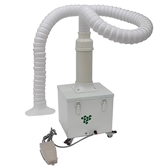 PreAsion Smoke Purifier Portable Welding Fume Extractor 3 Stage Filtration System 12V Solder Fume Extractor with Foot Switch for Laser Welding Smoke Absorption and Desktop Soldering