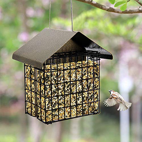 FORUP Suet Bird Feeder, Hanging Suet Feeder, Suet Cake Bird Feeder with Hanging