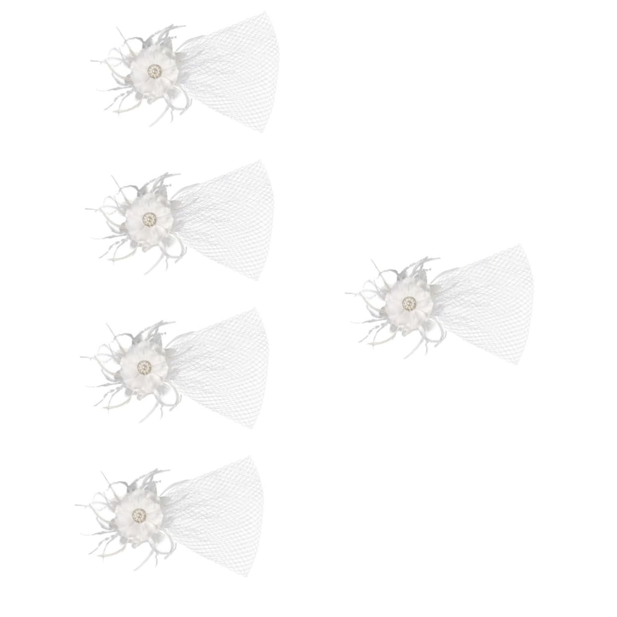 SHERCHPRY 5 Sztuk Spinka Do Włosów Welon Kobiety Fascinator Panna Młoda Fascinator Chluba Dla Panny Młodej Fantazyjne Kapelusze Dla Kobiet Fascynatory Dla Kobiet Spotkanie Przy Herbacie