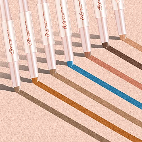 Lamuseland Cream Eyeshadow Stick, 2 Tone Glitter Gradient Shimmer Double Heads Eyeshadow Stick Pencil Crayon Set, Waterproof Long Lasting Eye Makeup Tool For Women Girls (22+33) #TOP4
